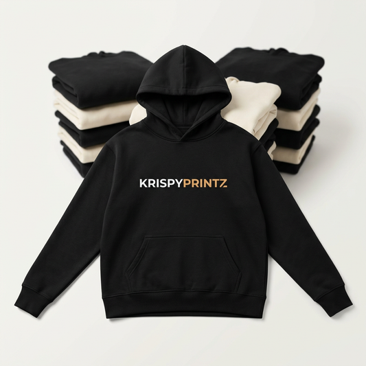 Illustrative KrispyPrintz custom hoodie bundle mockup